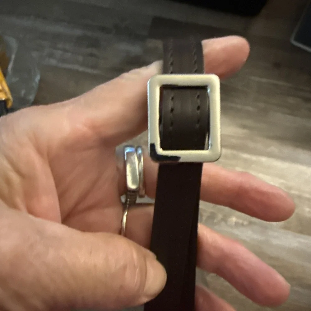 Anonimo Fiorentino Leather Crossbody Bag Brown Tongue And Slot Closure VTG SMALL